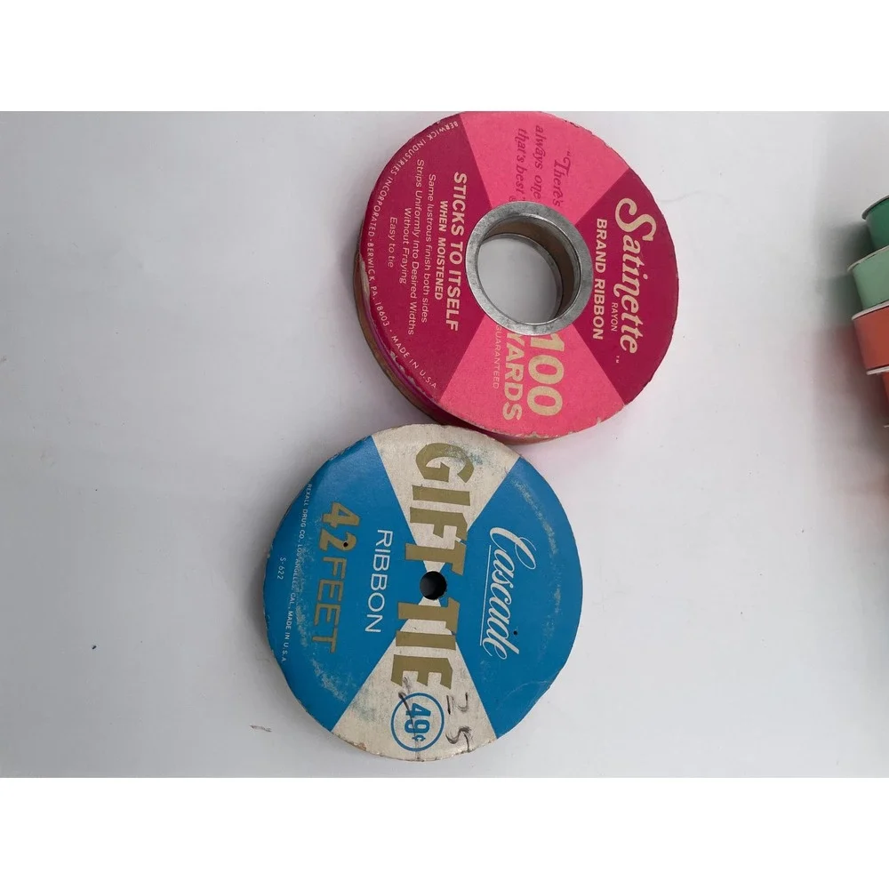 Vintage Quality Ribbon Lot x 21 Various Widths Mixed Craft Bow Making Spools